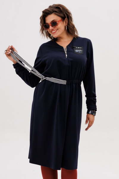 Платье Anelli 1705 темно-ирисовый - фото 17