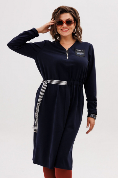 Платье Anelli 1705 темно-ирисовый - фото 5