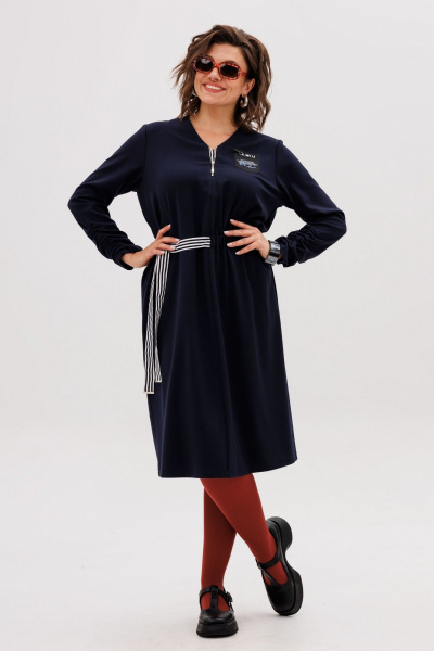 Платье Anelli 1705 темно-ирисовый - фото 3