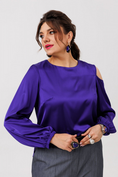 Блуза Anelli 1595 индиго - фото 19