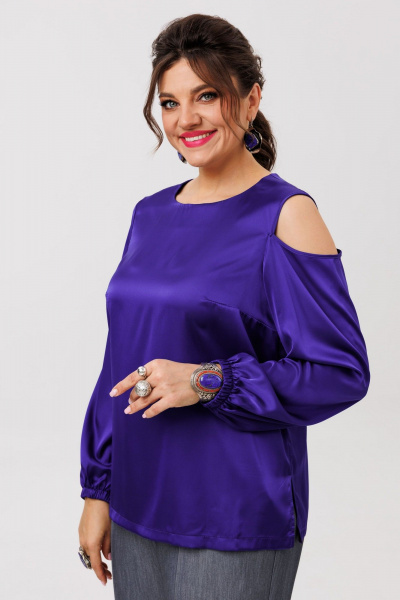 Блуза Anelli 1595 индиго - фото 15