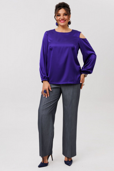 Блуза Anelli 1595 индиго - фото 7