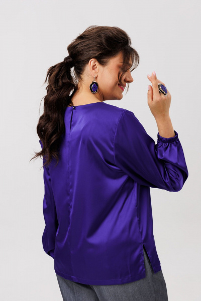 Блуза Anelli 1595 индиго - фото 3
