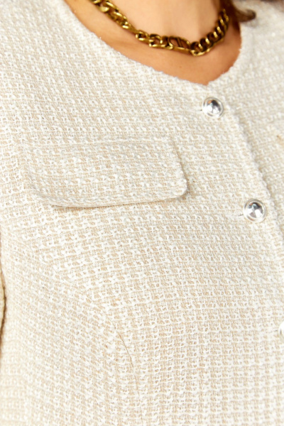 Брюки, жакет Ольга Стиль С-951 бежево-коричневый - фото 9