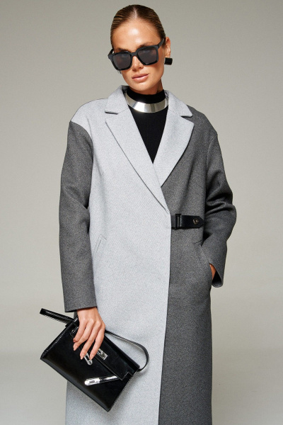 Пальто Beautiful&Free 7014 графитово-серый - фото 19