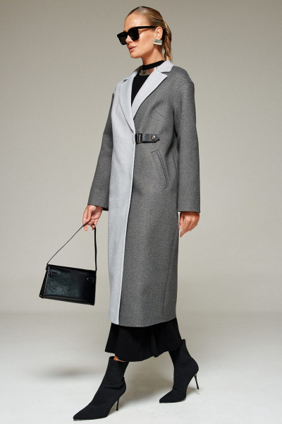 Пальто Beautiful&Free 7014 графитово-серый - фото 15