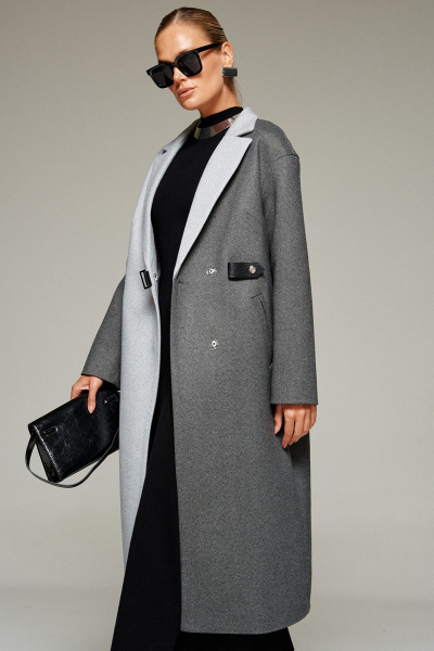 Пальто Beautiful&Free 7014 графитово-серый - фото 9