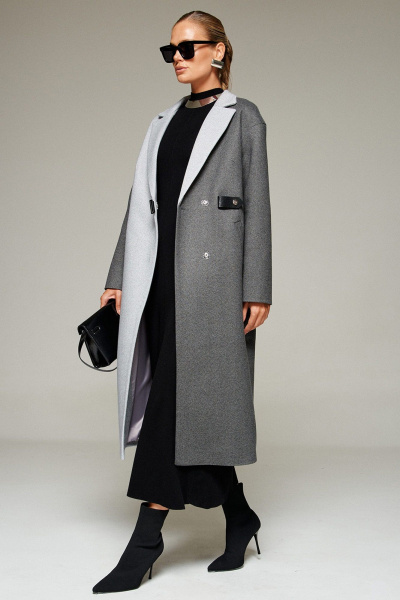Пальто Beautiful&Free 7014 графитово-серый - фото 7