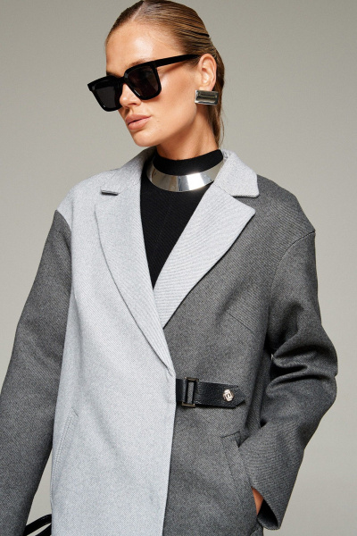 Пальто Beautiful&Free 7014 графитово-серый - фото 5