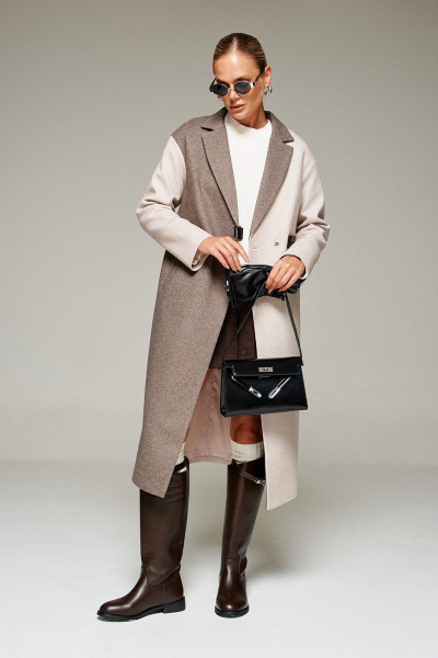 Пальто Beautiful&Free 7014 песочно-коричневый - фото 7