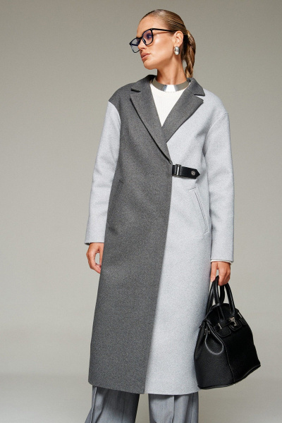 Пальто Beautiful&Free 7014 серо-графитовый - фото 19