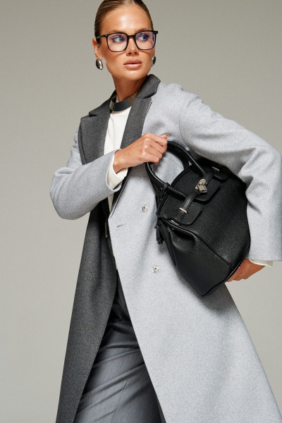 Пальто Beautiful&Free 7014 серо-графитовый - фото 15