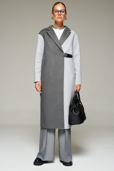 Пальто Beautiful&Free 7014 серо-графитовый - фото 1
