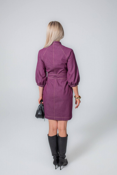 Платье MONA STYLE 24044/1 бордовый - фото 11