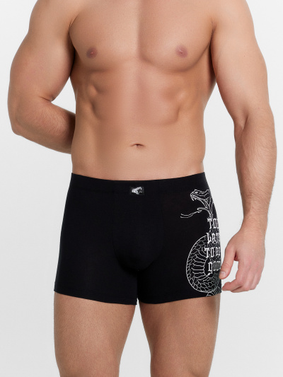 Трусы Mark Formelle 411220/25-4988П-5 черный_печать2_3_сл_на_ЛВ_пер_дет - фото 1