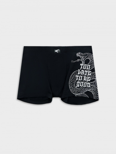 Трусы Mark Formelle 411220/25-4988П-5 черный_печать2_3_сл_на_ЛВ_пер_дет - фото 5