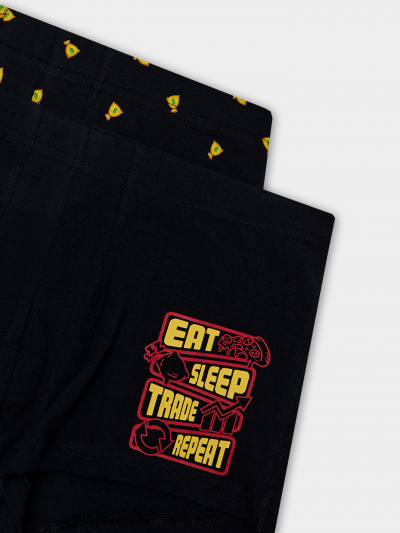 Трусы Mark Formelle 411229-2/25-5165П-5 черный_мешки_денег_на_черном_3_сл_1тр_на_ЛВ_дет - фото 3