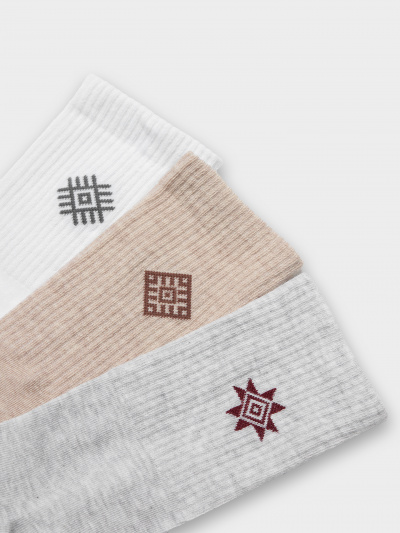 Носки Mark Formelle 559UA-2807/243559UA белый_беж.мел_св.сер.меланж_рис.2807 - фото 12