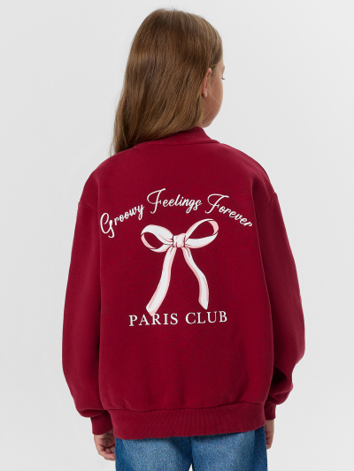 Бомбер Mark Formelle 167766/25-ОБР39527П-7П вишневый_печать_1_сл_на_Л_П_дет_пер_2сл_на_спин - фото 2