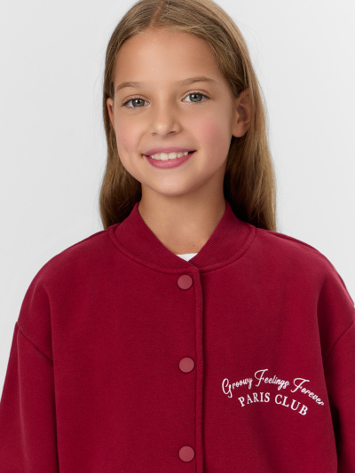 Бомбер Mark Formelle 167766/25-ОБР39528П-7П вишневый_печать_1_сл_на_Л_П_дет_пер_2сл_на_спин - фото 3