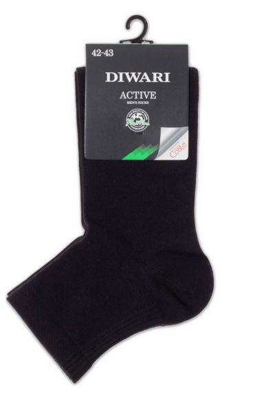Мужские короткие носки из хлопка для активной жизни CONTE DIWARI_ACTIVE_короткие_148 черный - фото 2