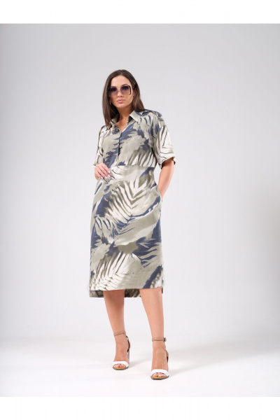 Платье Erika 1536 голубо-зеленый - фото 2