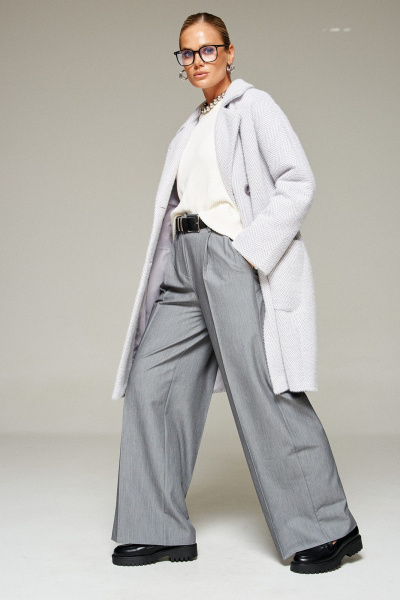 Пальто Beautiful&Free 7032 сиренево-молочный - фото 1