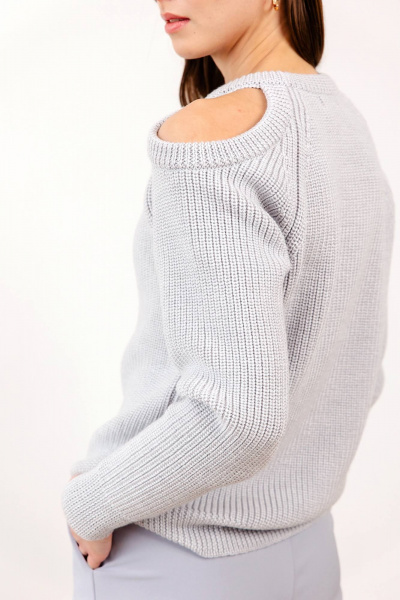 Джемпер Romgil РВ0125-ШЕ5 светло-серый - фото 7