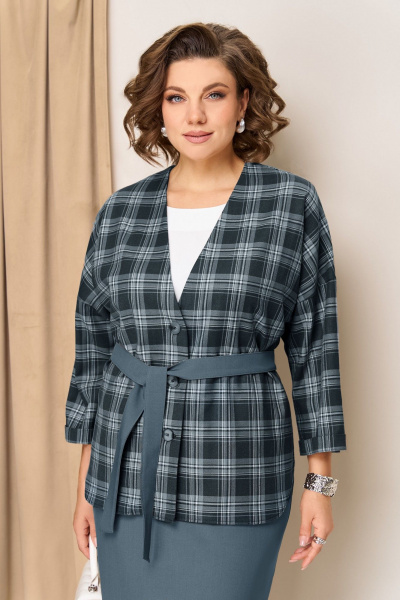 Блуза, жакет, юбка VOLNA 1433 синий - фото 2