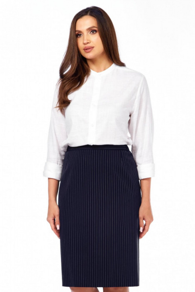 Жакет, юбка Линия Л А-2047 синий - фото 4