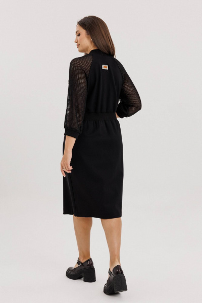 Платье реглан с V-вырезом и эластичным поясом в стиле casual Fantazia Mod 4931 - фото 3