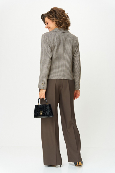 Брюки, жакет Aira Style 24238 шоколадный - фото 9