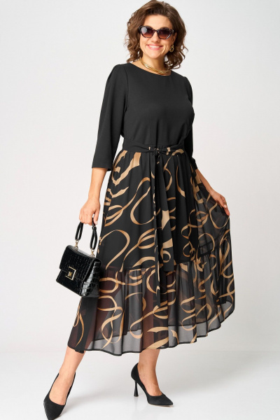 Платье EVA GRANT 7216С черный-принт - фото 13