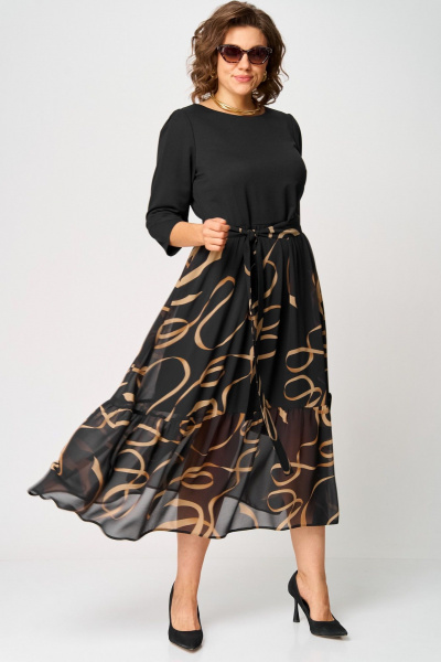 Платье EVA GRANT 7216С черный-принт - фото 11