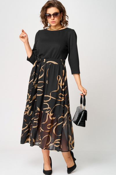 Платье EVA GRANT 7216С черный-принт - фото 8