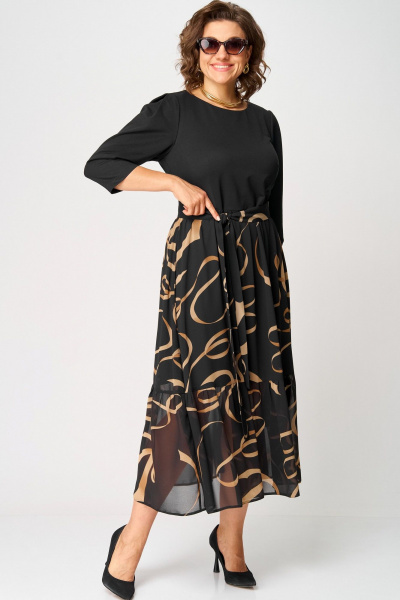 Платье EVA GRANT 7216С черный-принт - фото 7