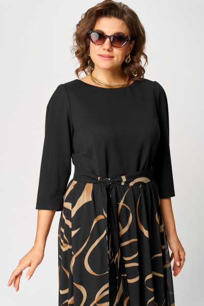 Платье EVA GRANT 7216С черный-принт - фото 2