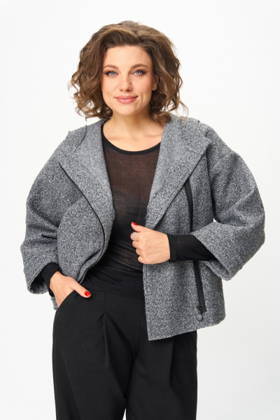 Брюки, жакет Michel chic 1357/2 серый-черный - фото 6