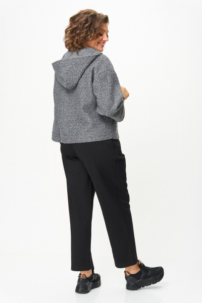 Брюки, жакет Michel chic 1357/2 серый-черный - фото 4