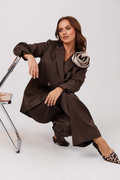 Брюки, жакет Mubliz 190 коричневый - фото 18