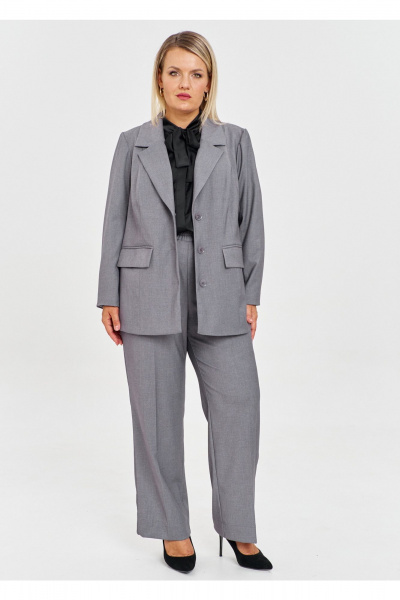 Брюки, жакет OVERYOU М221 серый - фото 5