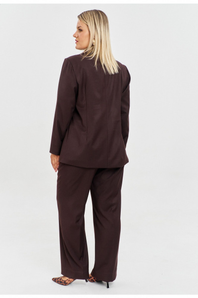 Брюки, жакет OVERYOU М221/1 шоколад - фото 6