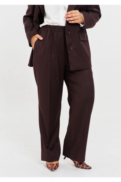 Брюки, жакет OVERYOU М221/1 шоколад - фото 5