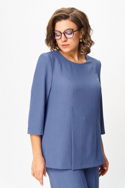 Блуза, брюки Орхидея 1611 джинс - фото 4