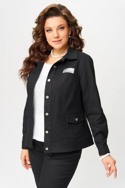 Брюки, джемпер, бомбер Fita 4016 черно-белый - фото 7