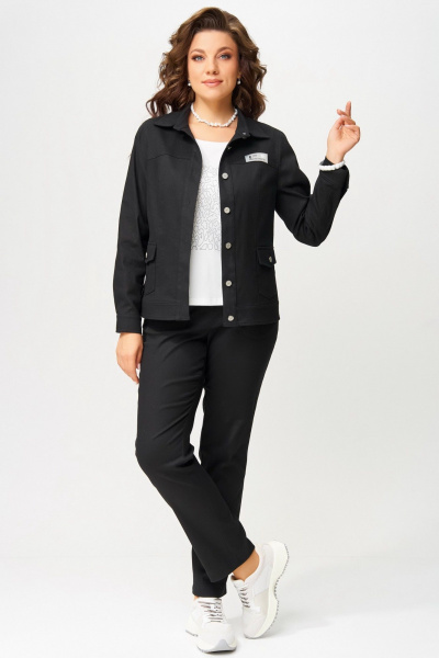 Брюки, джемпер, бомбер Fita 4016 черно-белый - фото 3