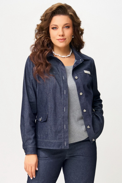 Брюки, джемпер, бомбер Fita 4017 сине-серый - фото 3