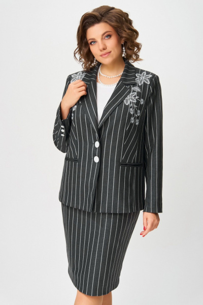 Блуза, жакет, юбка Fita 4103 темный графит - фото 4