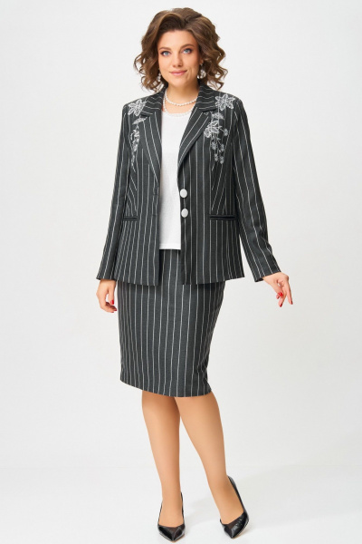 Блуза, жакет, юбка Fita 4103 темный графит - фото 3