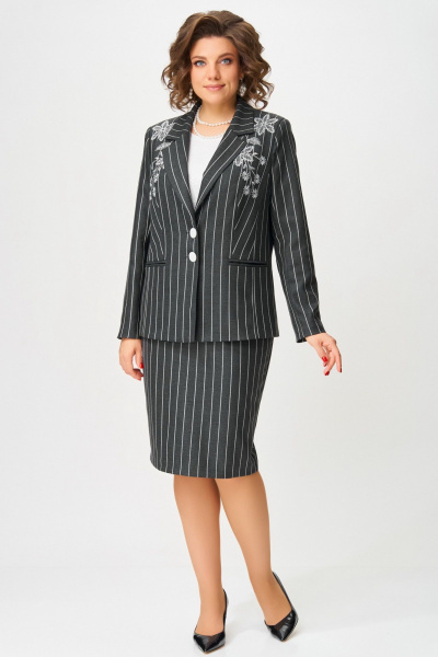 Блуза, жакет, юбка Fita 4103 темный графит - фото 2